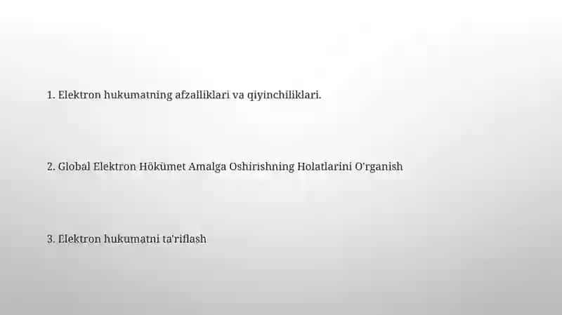Elektron hukumatni joriy etishning jahon tajribasi 2