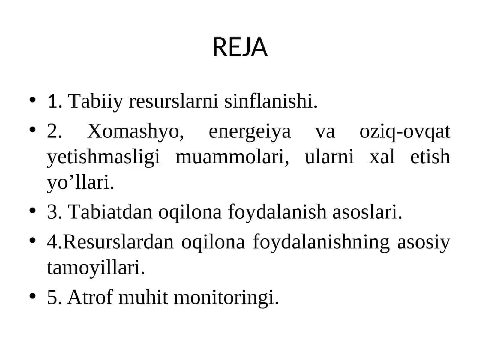 TABIIY RЕSURSLAR VA ULARDAN OQILONA FOYDALANISH ASOSLARI 2