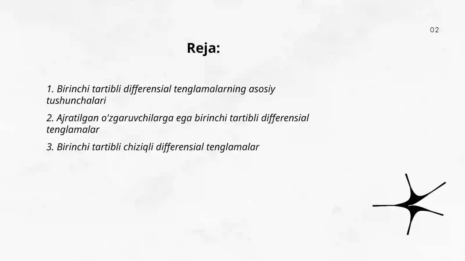 Birinchi tartibli differensial tenglamalar 2