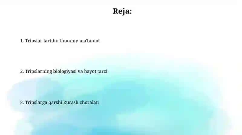Tripslar turkumi 2