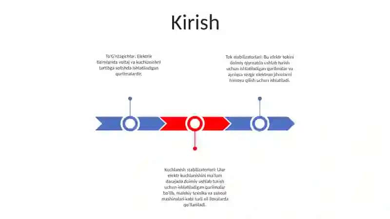 To'G'Rilagichlar. Tok Va Kuchlanish Stablizatorlari 2