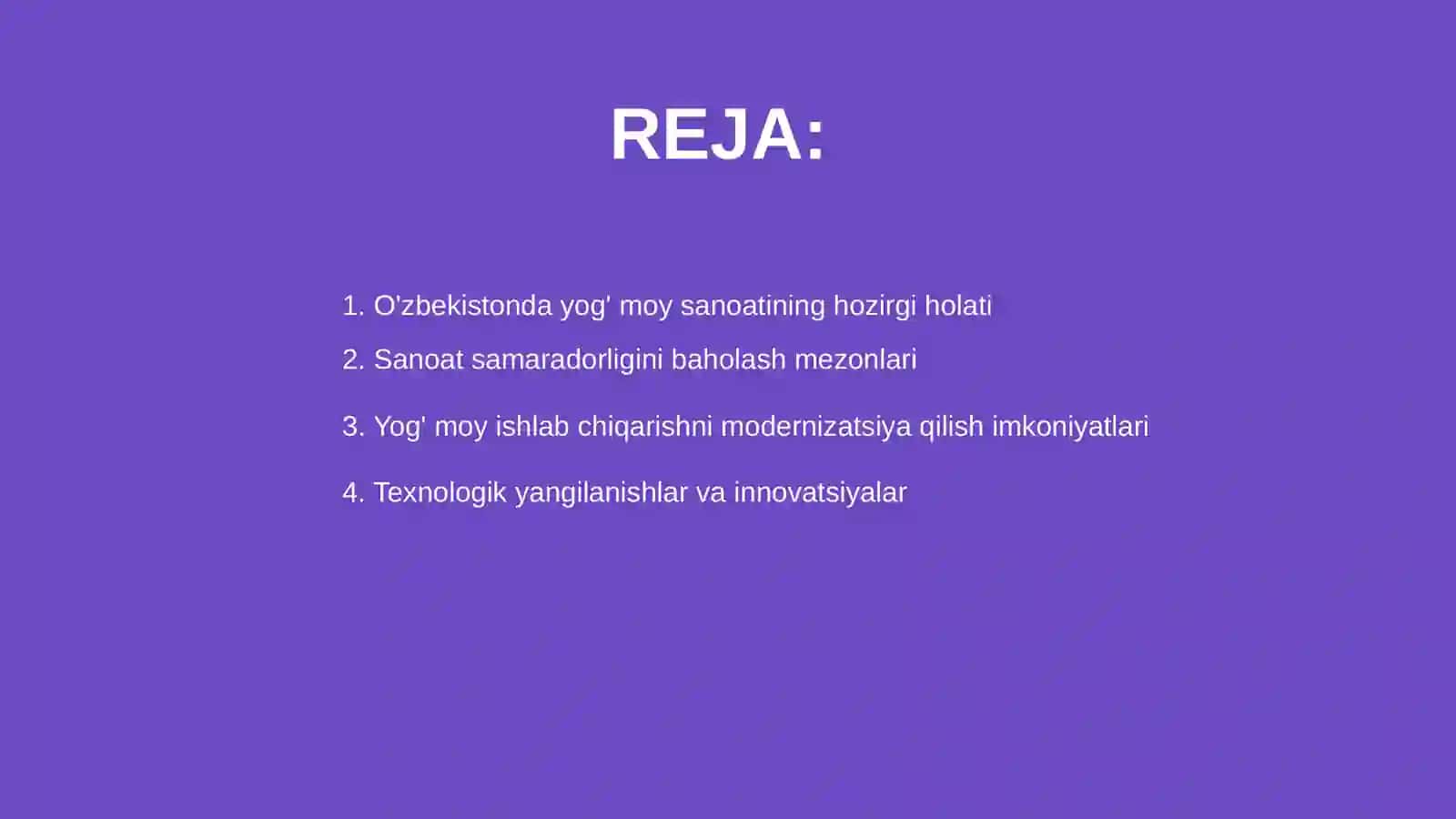 O'zbekistonda yog' moy sanoati korxonalari samaradorligini oshirsh yo'llari 2