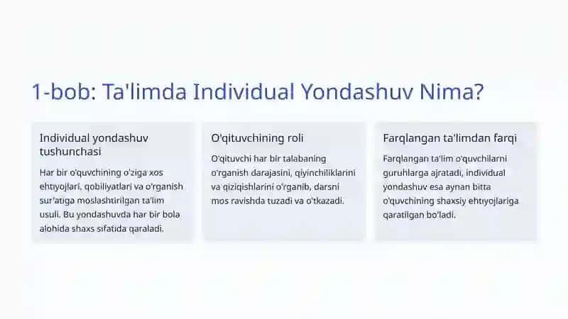 O'qitishdagi Individual Yondashuv 2