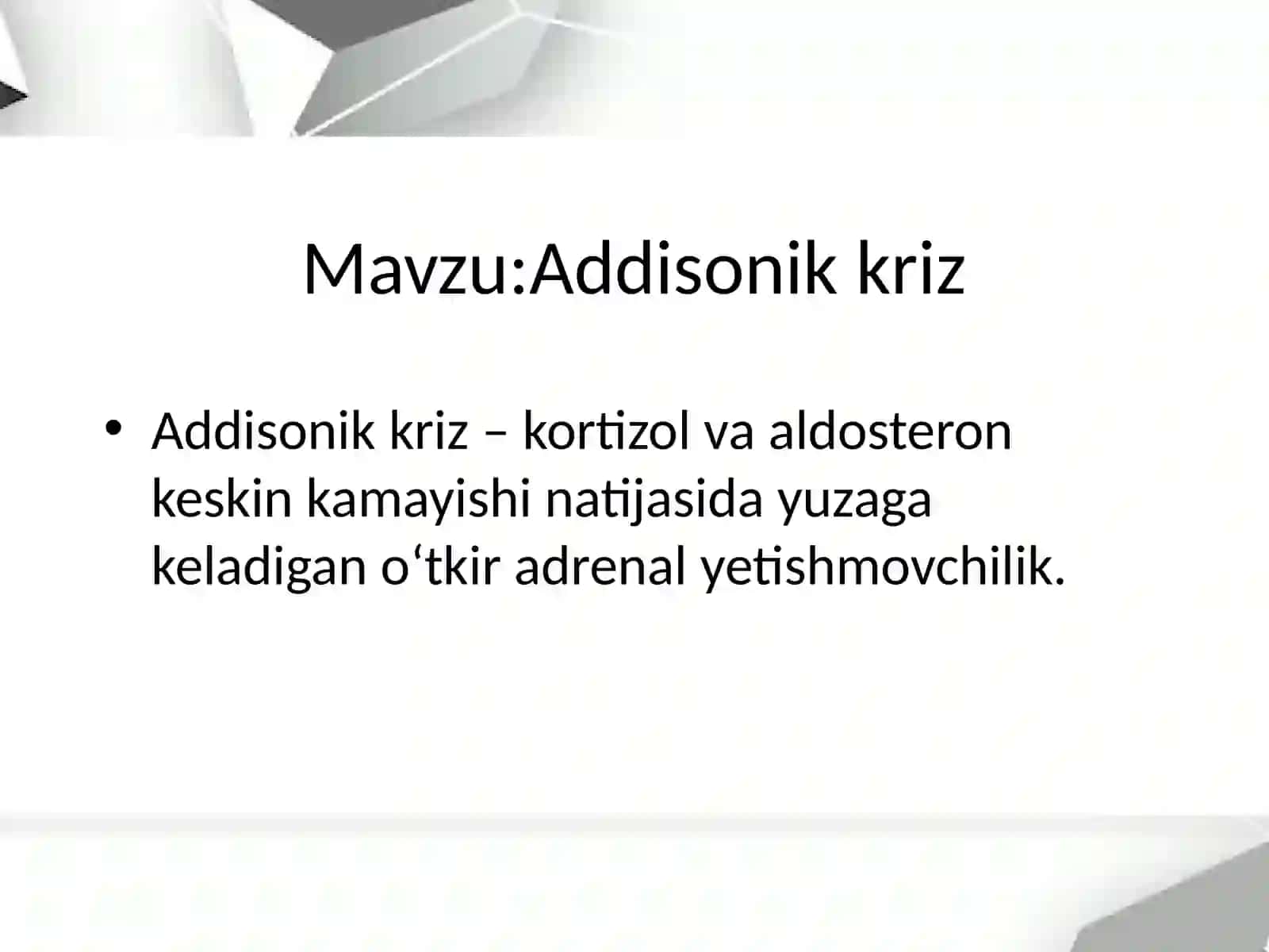 Addisonik kriz 2