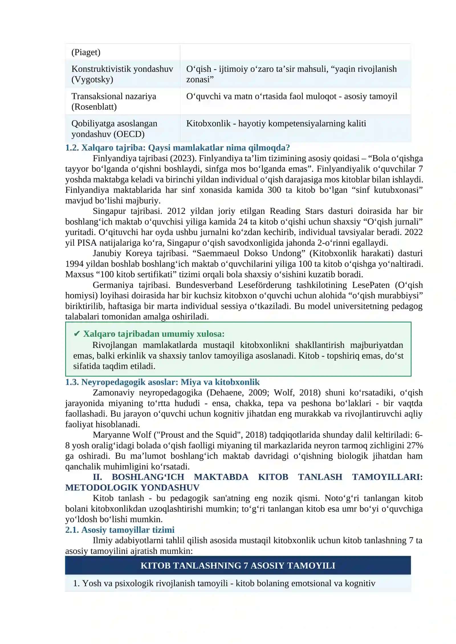 MUSTAQIL KITOBXONLIKNI SHAKLLANTIRISH UCHUN KITOB TANLASH TAMOYILLARI 2