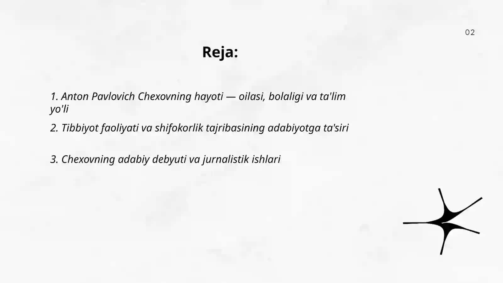 Anton Pavlovich Chexov hayoti, ijodi, hikoyalari, va adabiy-tanqidiy maqolalari 2