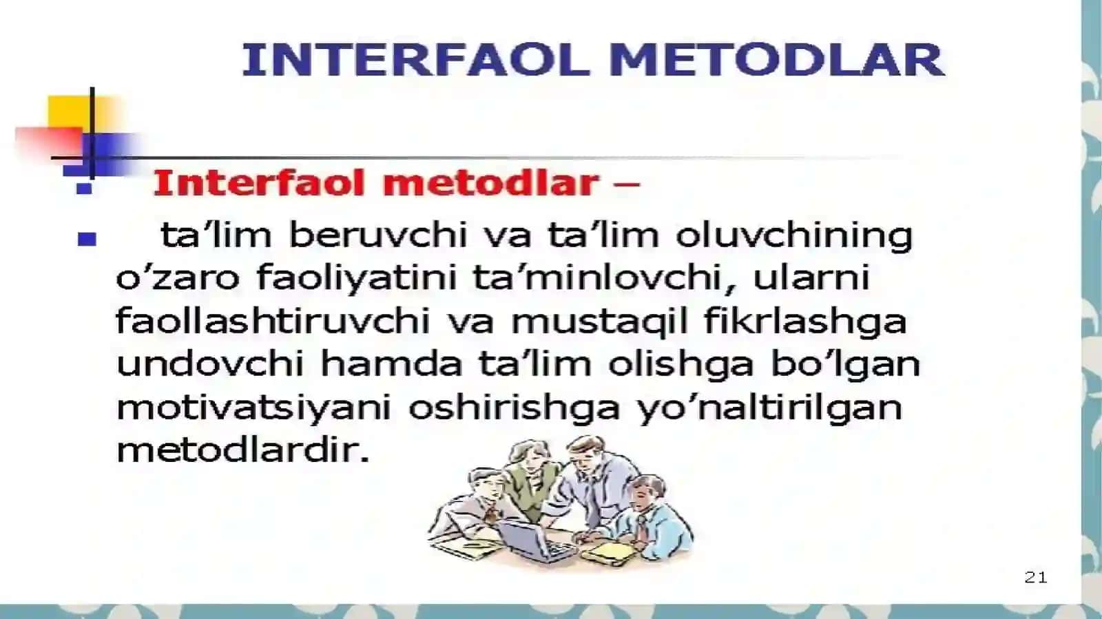Matematika o’qitish metodikasi 2