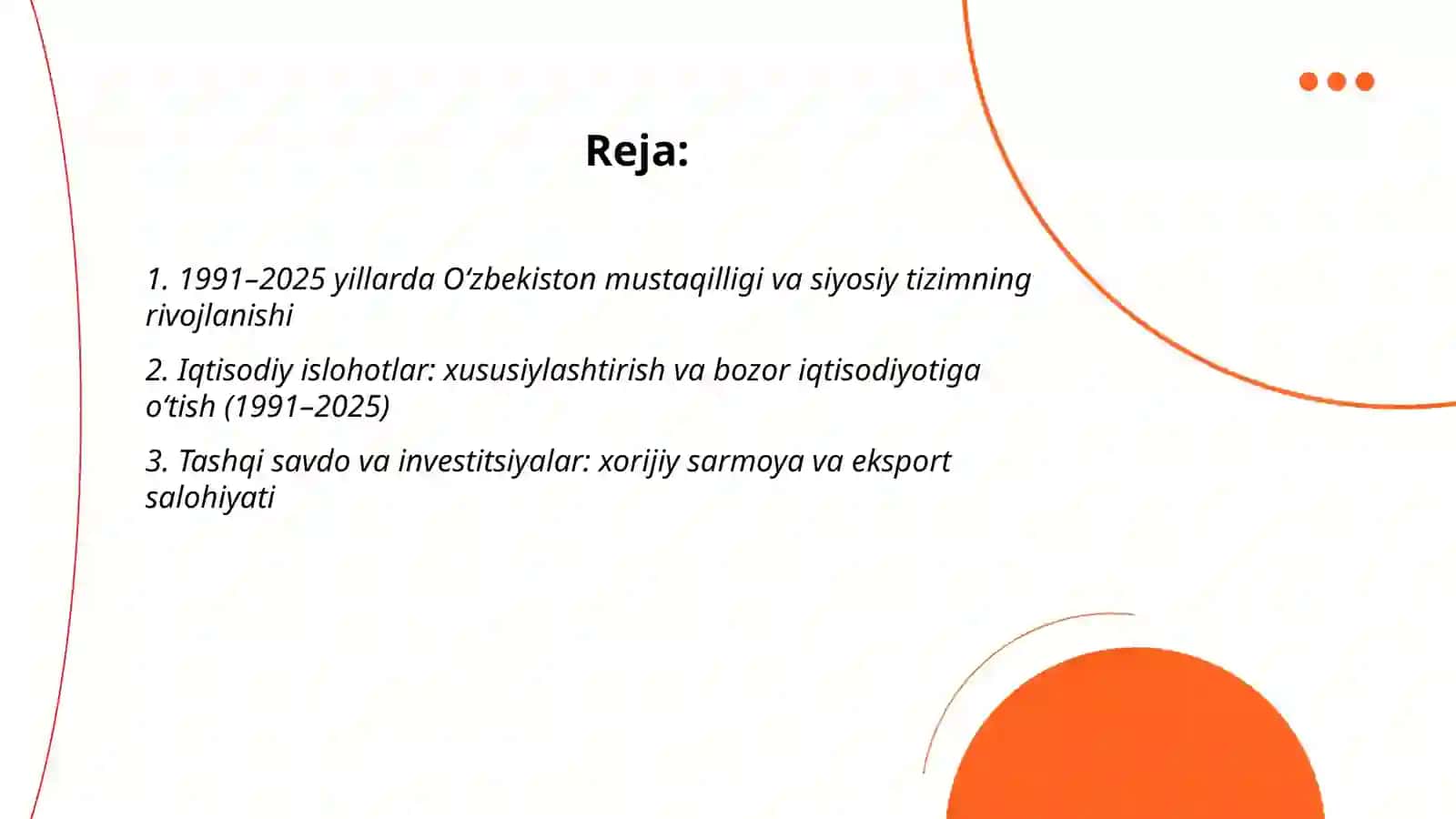 1991 2025 yillarda O‘zbekiston va Jahon davlatlari taraqqiyoti 2