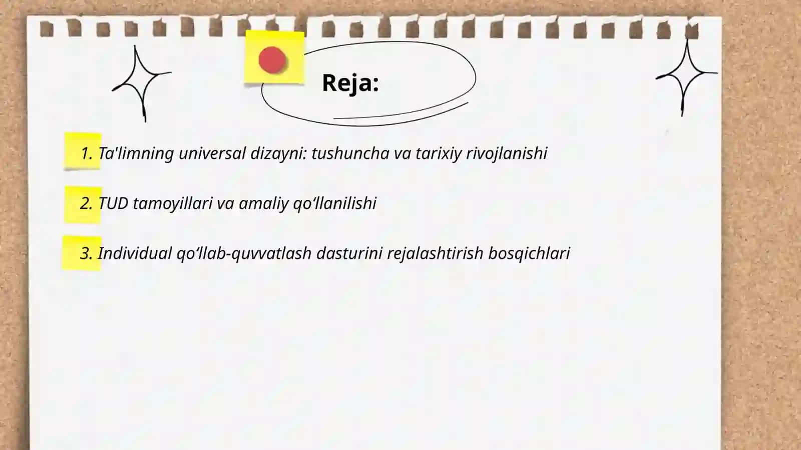 Ta'limning universal dizayni va indevidual qõllab-quvvatlash dasturi 2