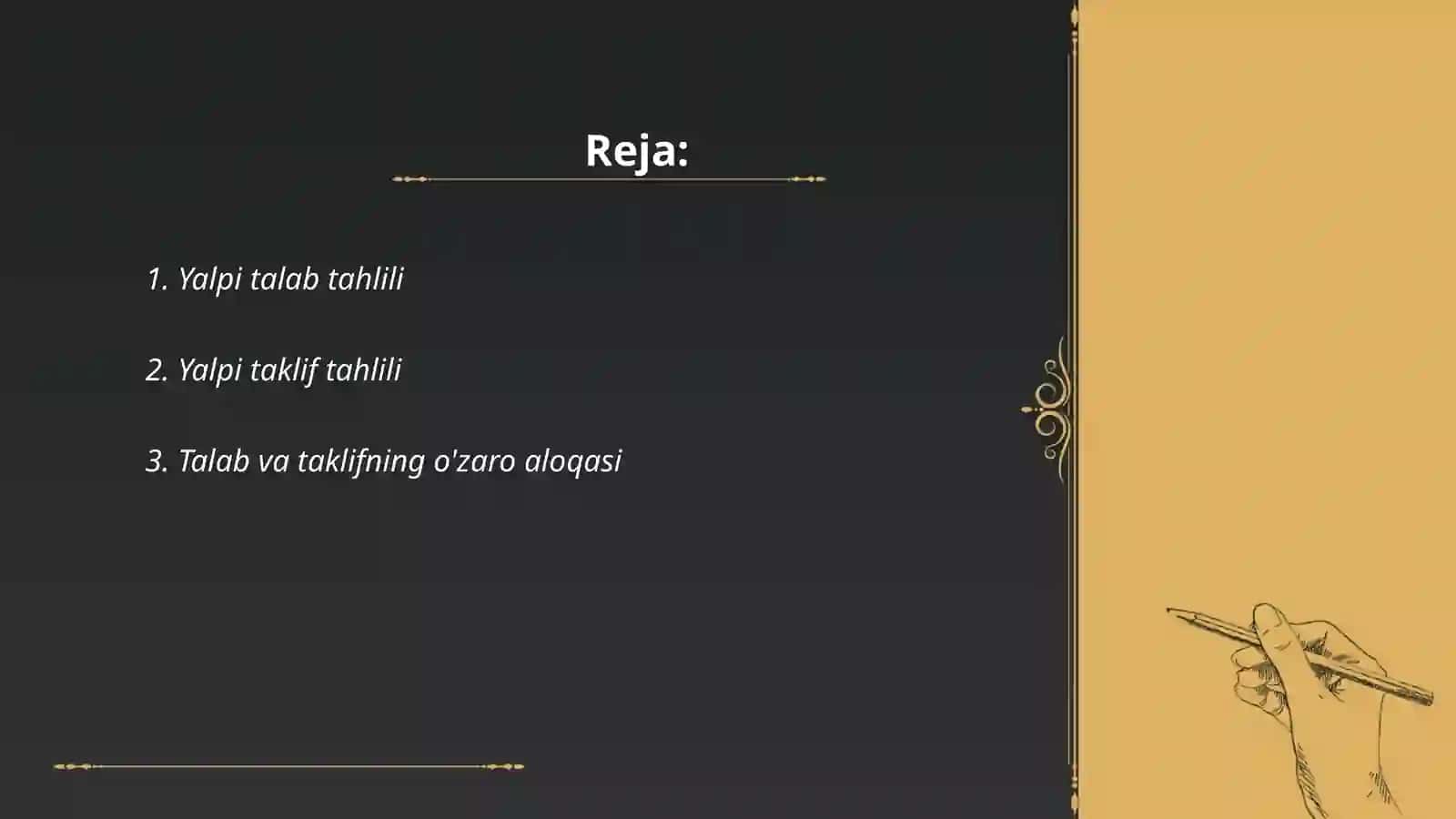 Yalpi talab tahlili 2