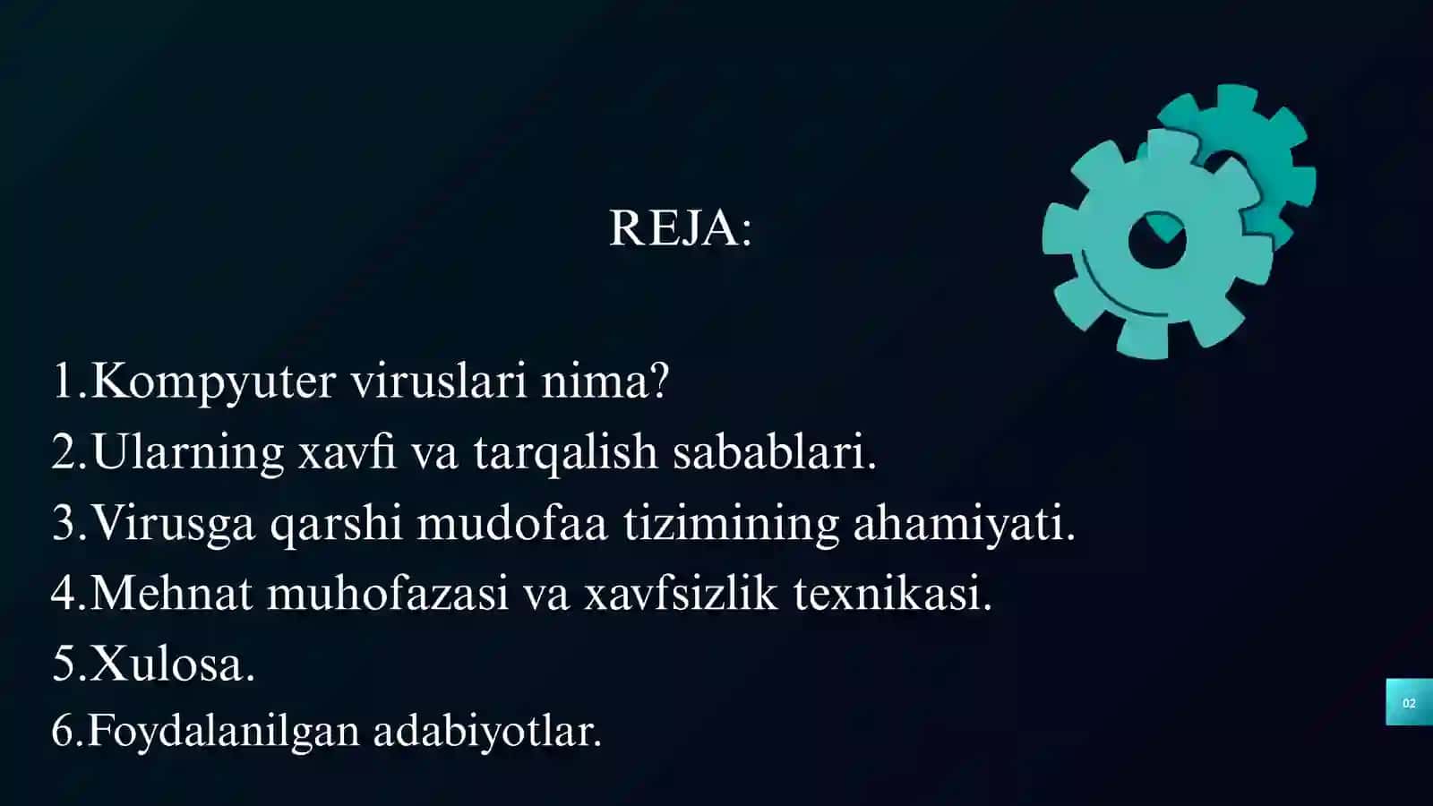 VIRUSGA QARSHI MUDOFA TIZIMINI YARATISH 2