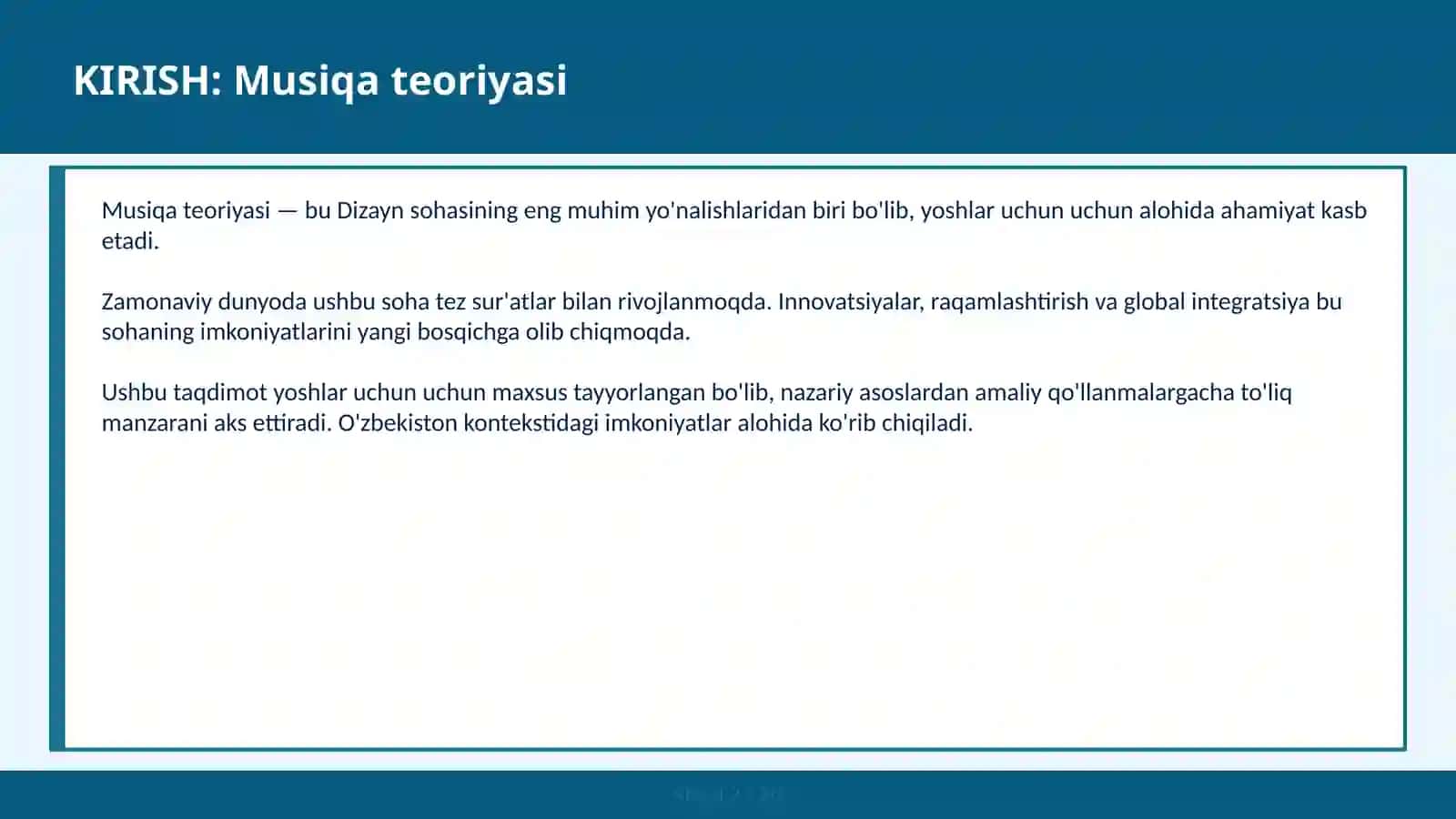 Musiqa teoriyasi 2
