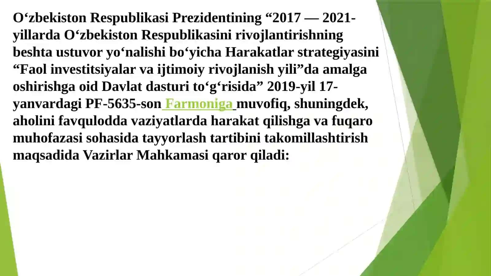 Favqulotda vaziyatlarga ma'naviy-ruxiy tayyorlargik 2