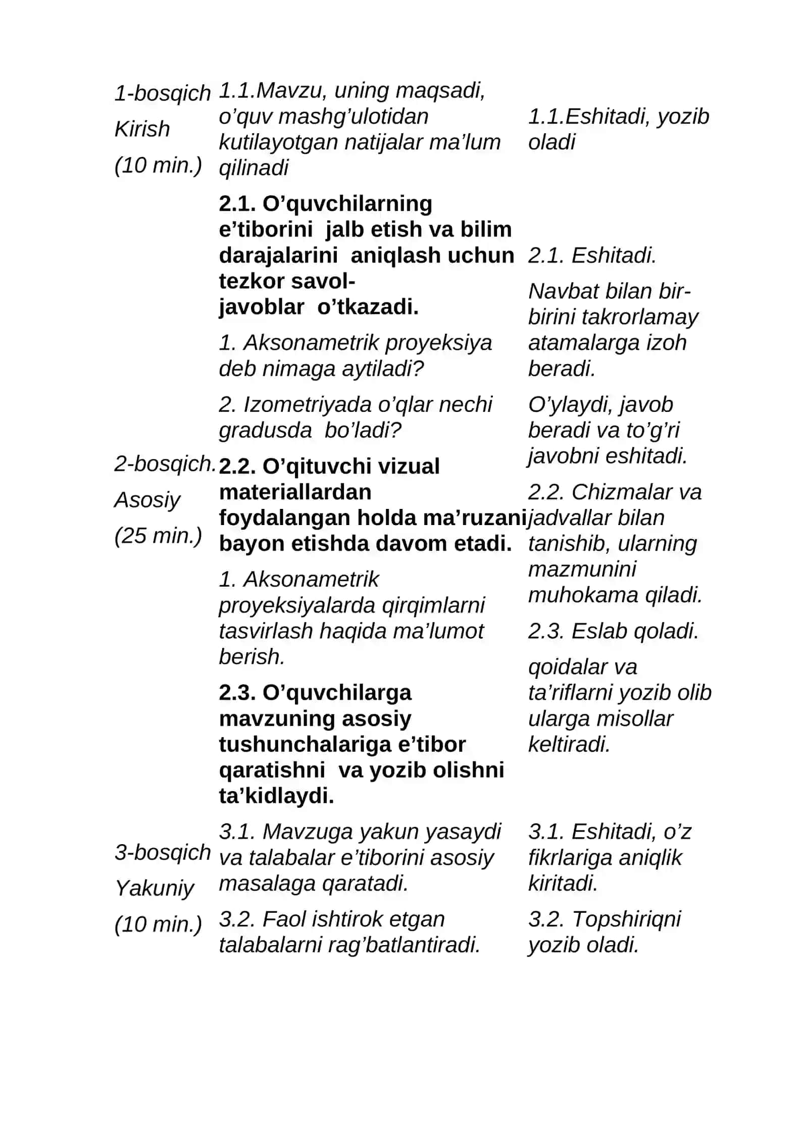 Aksonametrik proyeksiyalarda qirqimlarni tasvirlash 2