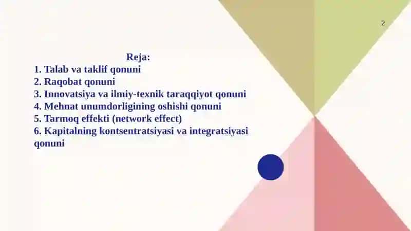 AKT RIVOJLANIShINING IQTISODIY QONUNLARI 2