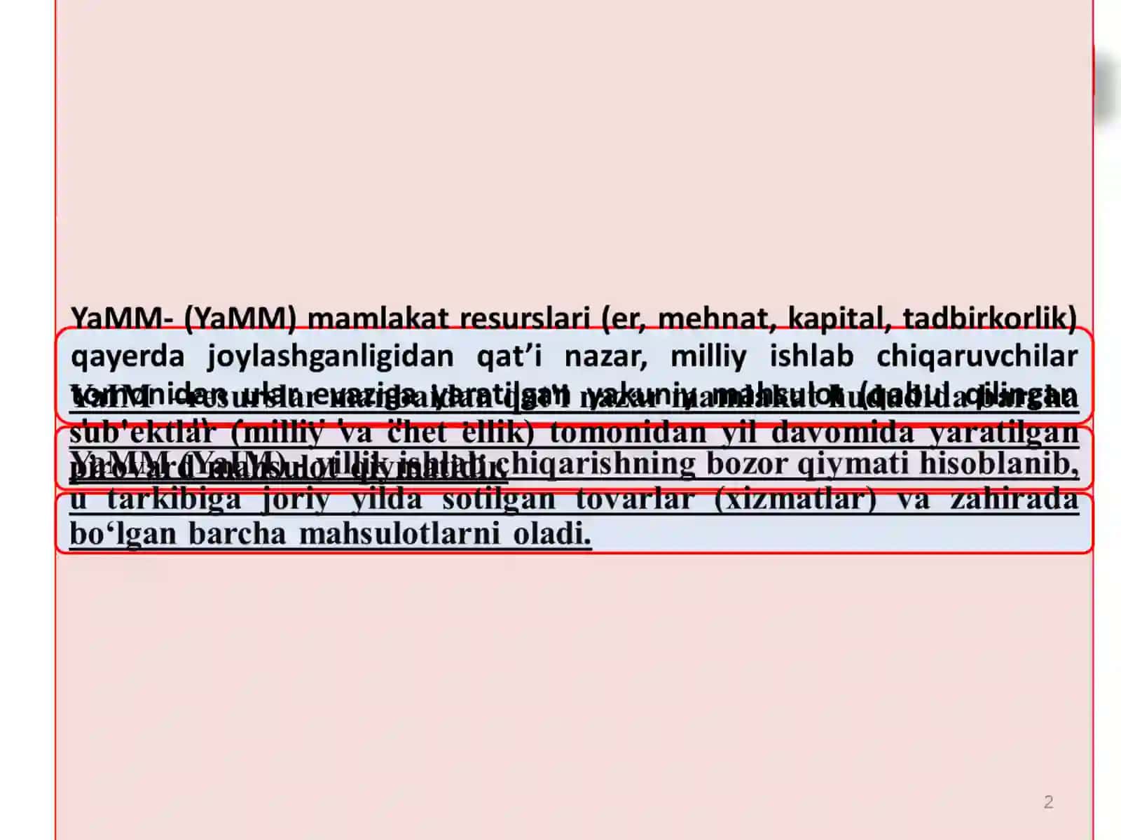 yalpi ichki mahsuloti tarkibiy tuzilishi. iqtisodiy o'sish 2