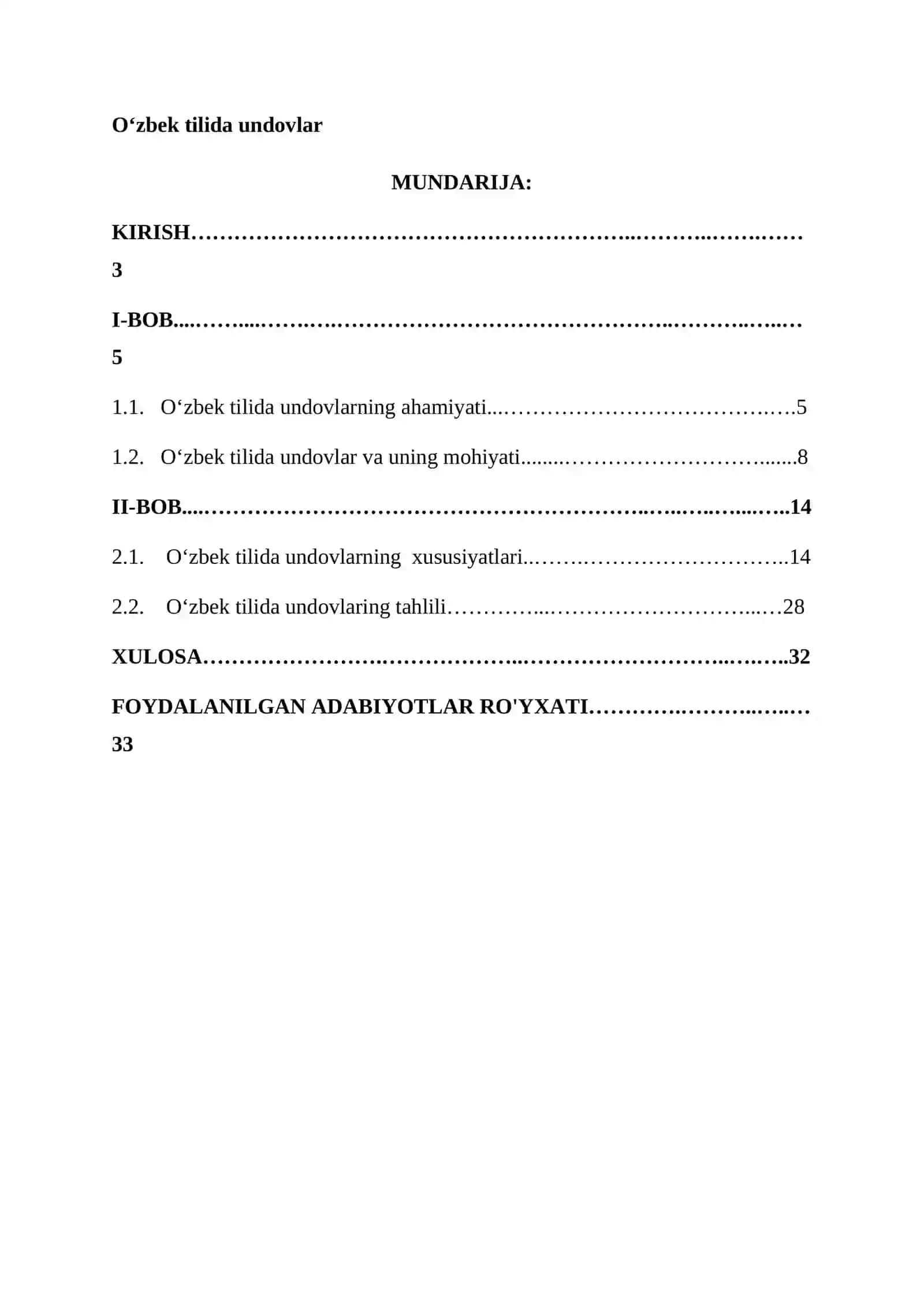 Oʻzbek tilida undovlar 2