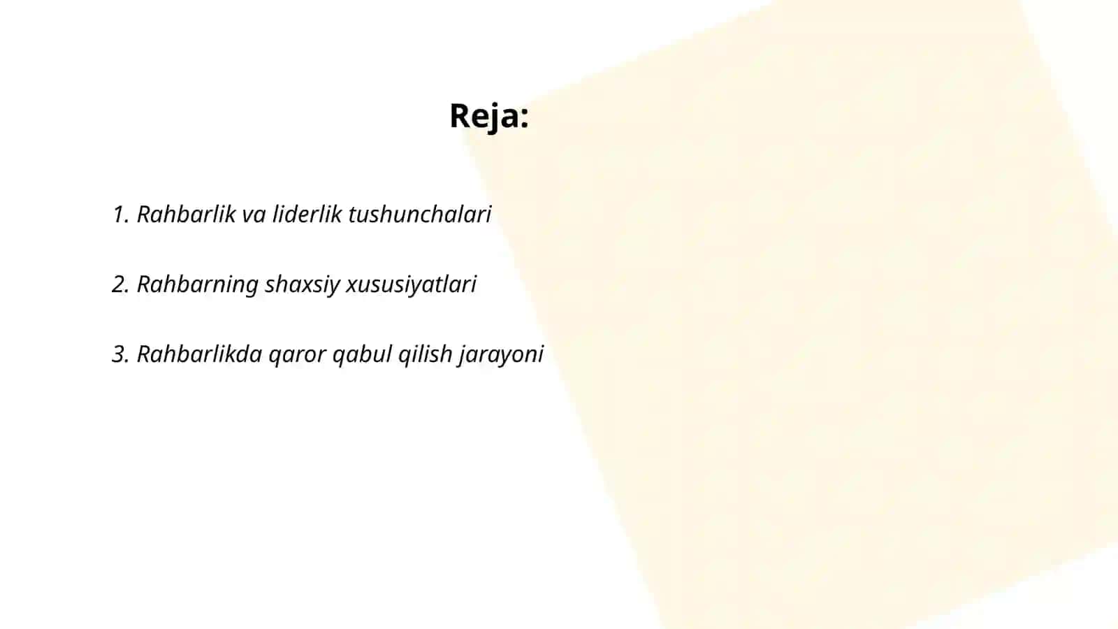 Rahbarlik faoliyatining psixologik xususiyatlari 2