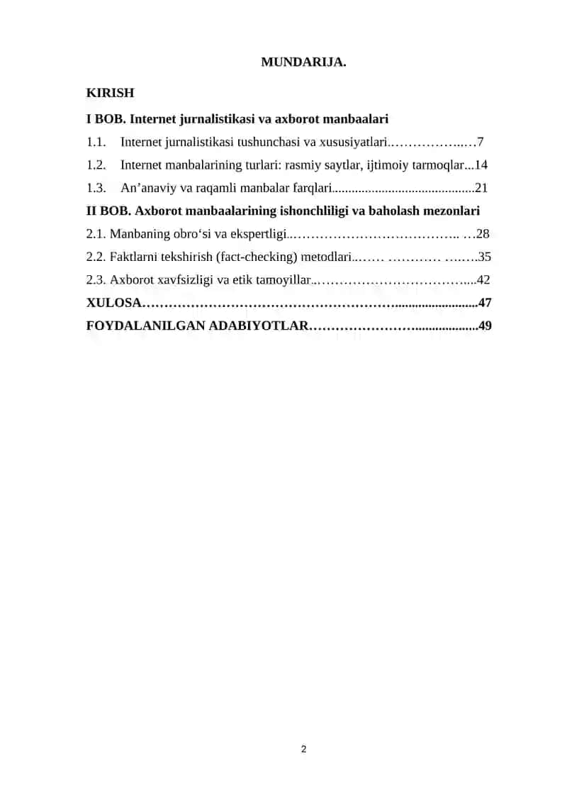 Internet jurnalistining axborot manbaalari bilan ishlash tamoyillari 2