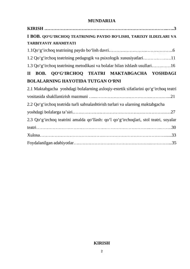QOʻGʻIRCHOQ TEATRINING PAYDO BO’LISHI, TARIXIY ILDIZLARI VA TARBIYAVIY AHAMIYATI.docx 2
