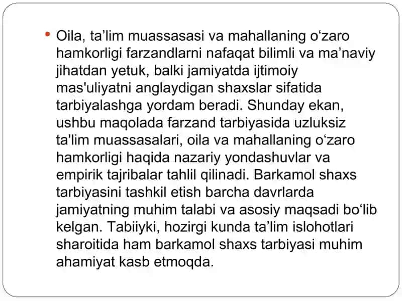 Ta'lim tarbiya jarayonida oila mahalla va ta‘lim muassasalarining hamkorligi 2