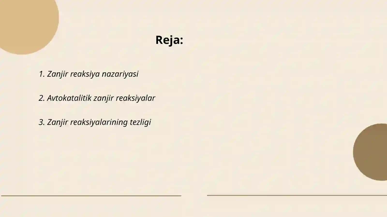 Zanjir reaksiyalar 2