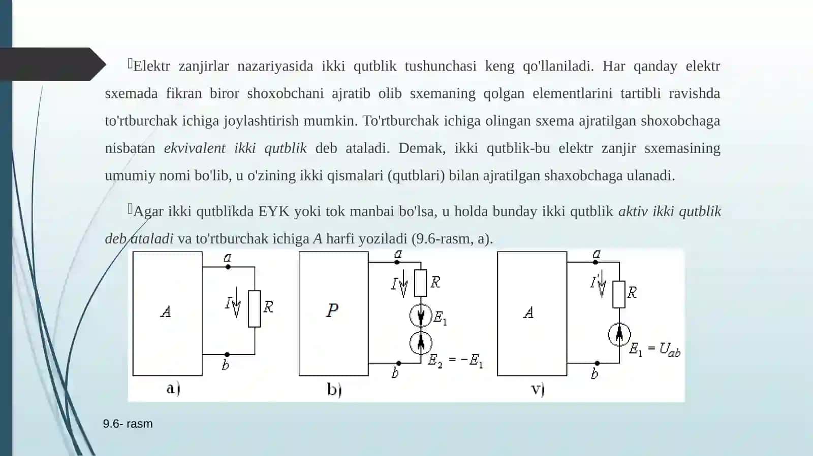 Zaryad. Elektr toki. Potensial va kuchlanish 2
