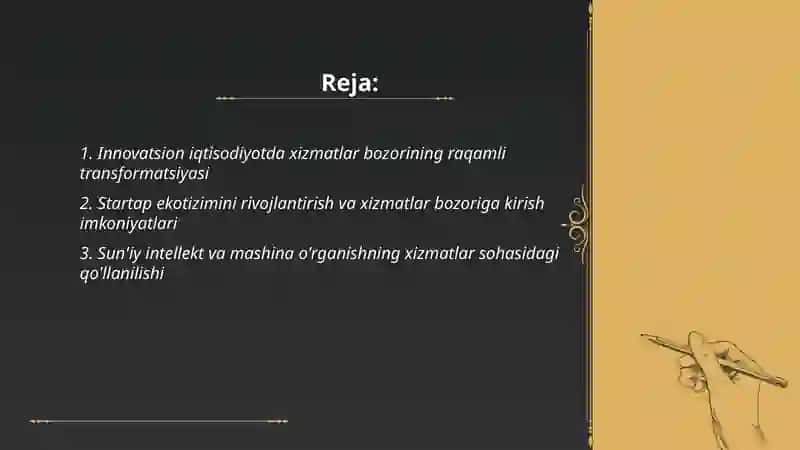 Innovatsion iqtisodiyotda xizmatlar bozorini rivojlantirish 2