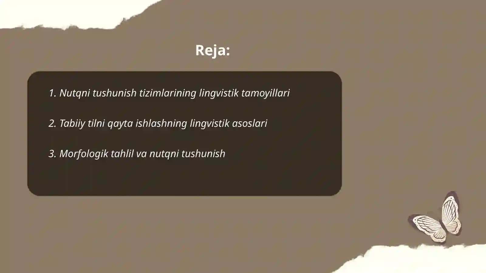 Nutqni tushunuvchi dasturning lingvistik asoslari 2