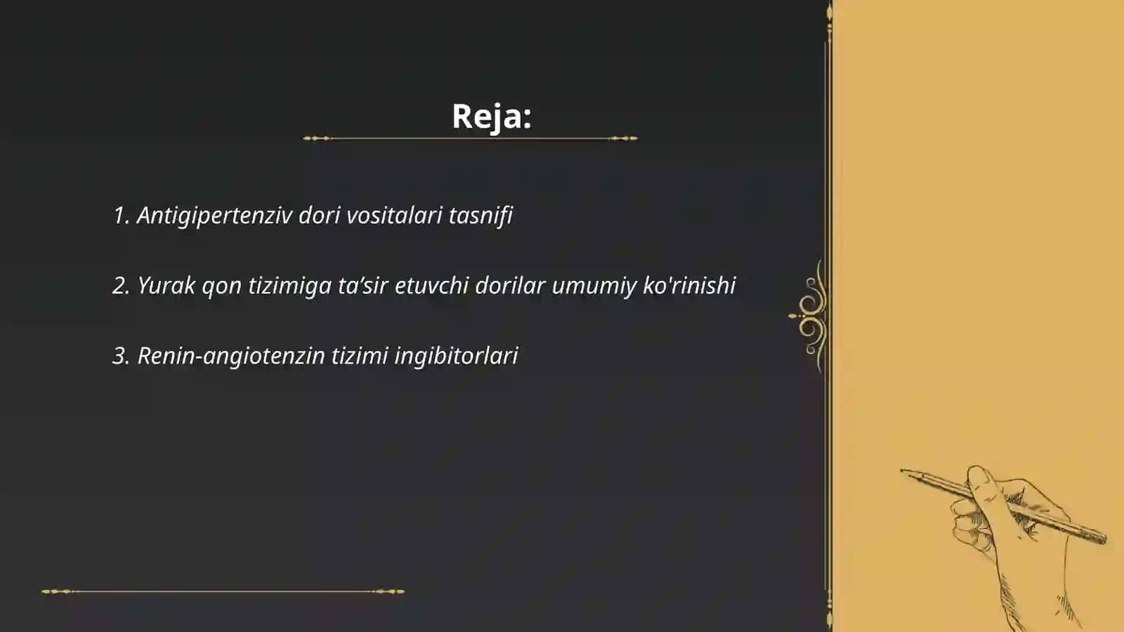 Antigipertenziv dori vositalari tasnifi 2