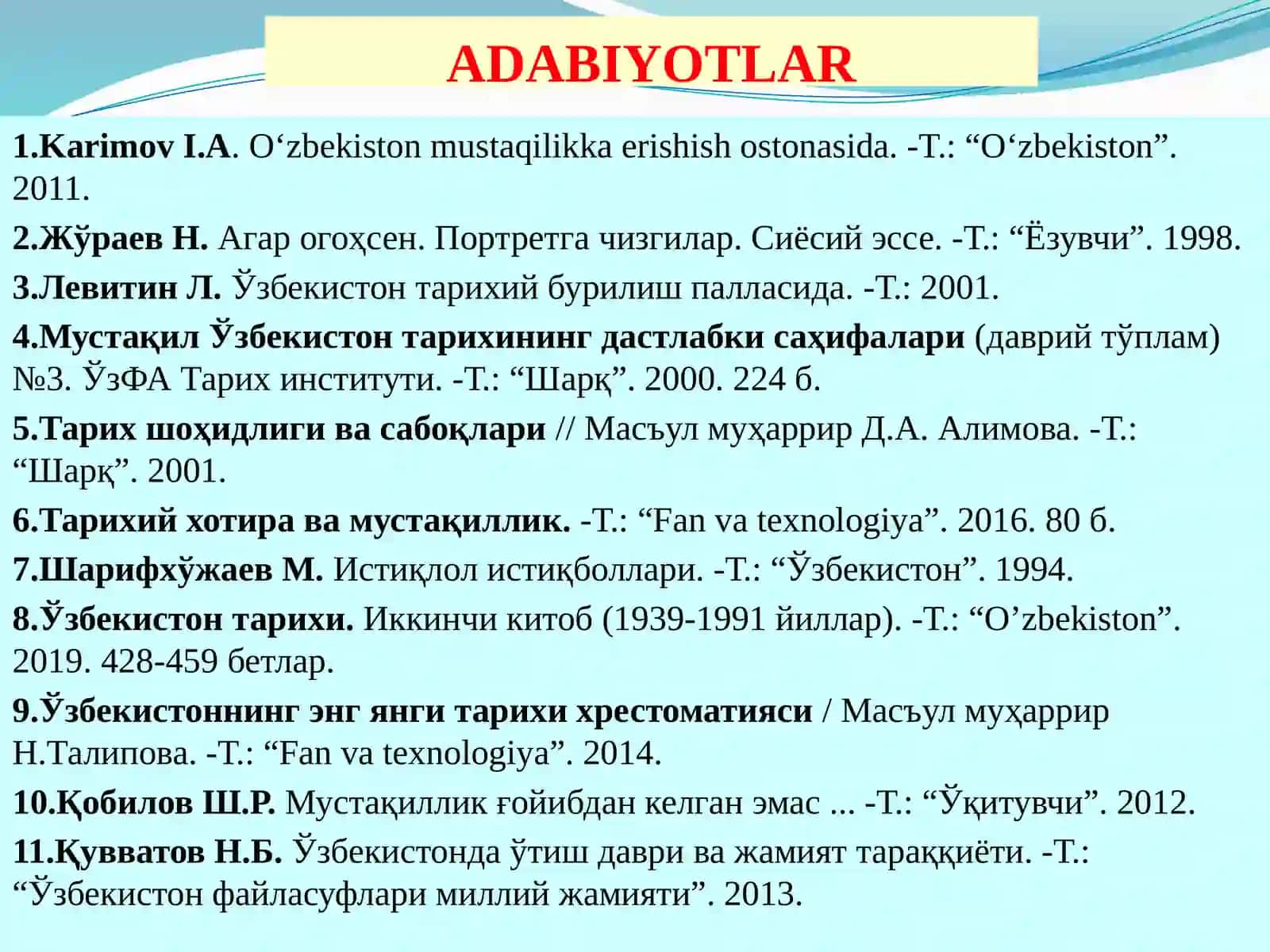 О‘zbekiston mustaqilikka erishish ostonasida 2