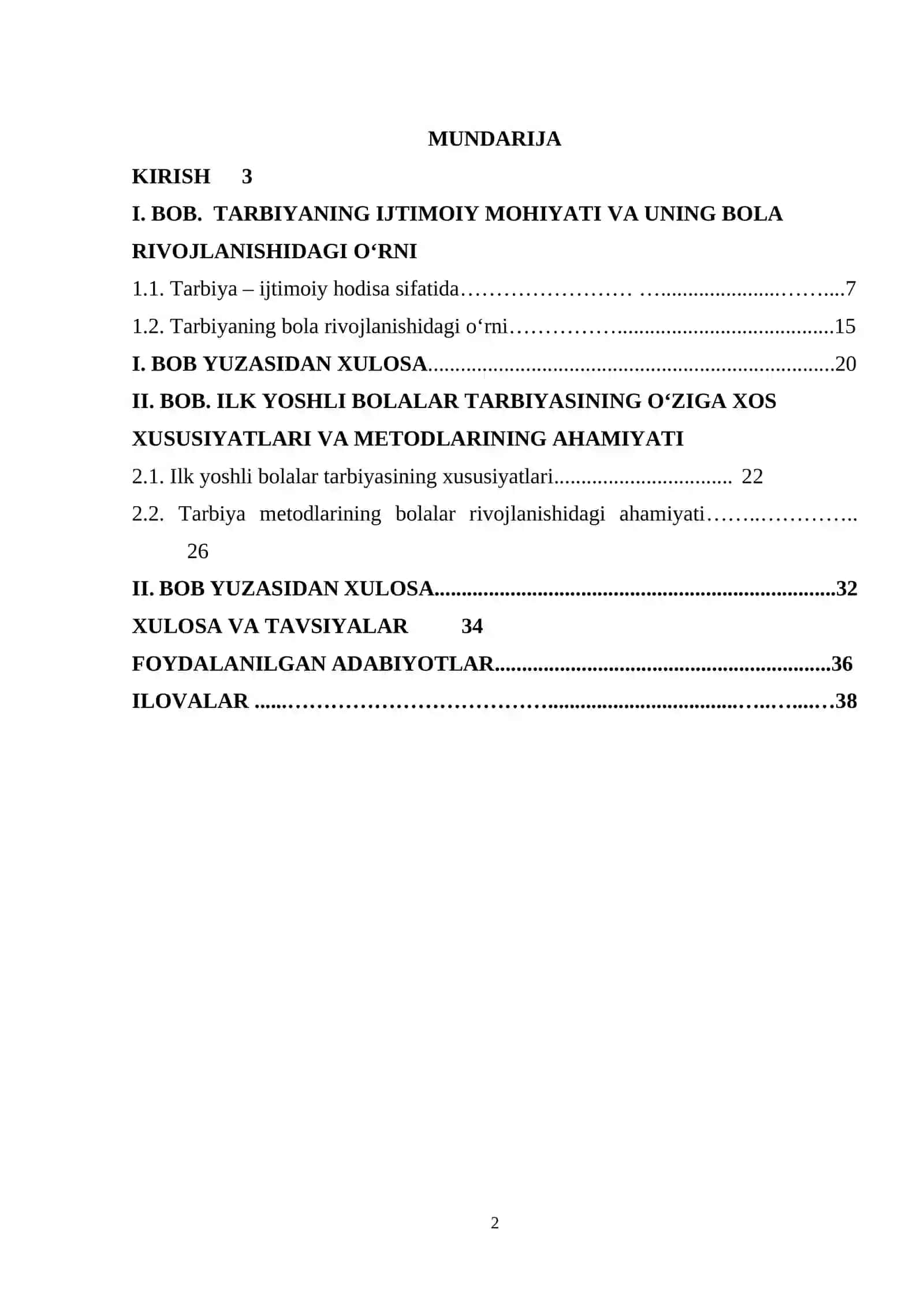 ILK YOSHLI BOLALARNI TARBIYALASHNING O‘ZIGA XOSLIGI 2
