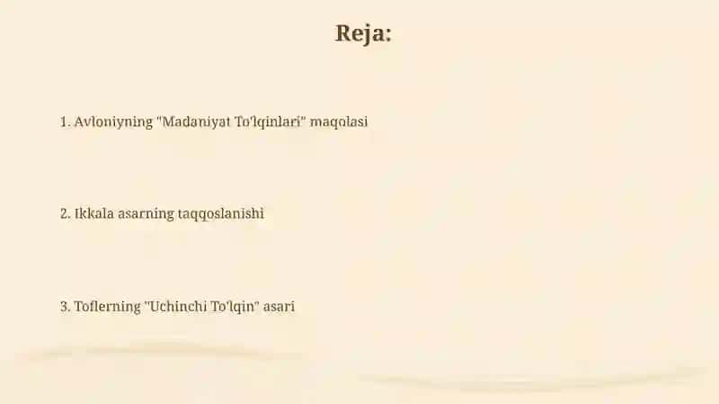 Avloniyning "Madaniyat to'lqinlari " maqolasi 2