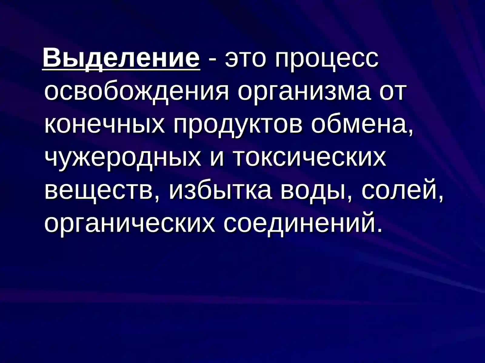 Экскреторная функция организма 2
