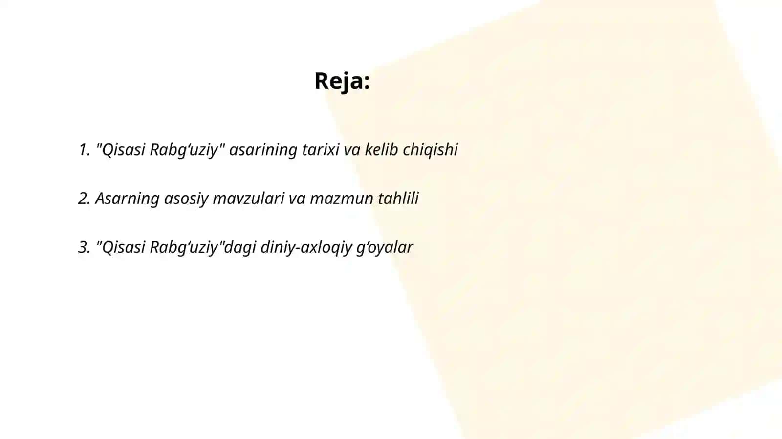 Qisasi Rabg'uziy asari matni ustida ishlash usullari 2