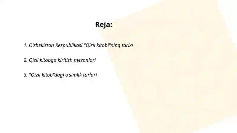 Oʻzbekiston Respublikasi "Qizil kitobi" va uning ahamiyati 2