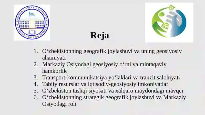 O‘zbekistonning geosiyosiy salohiyati 2