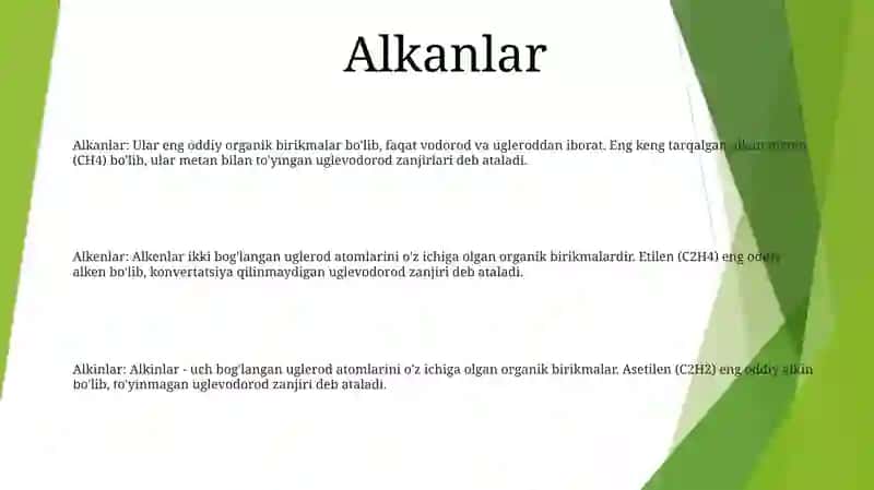 Organik Birikmaning Sinflari 2