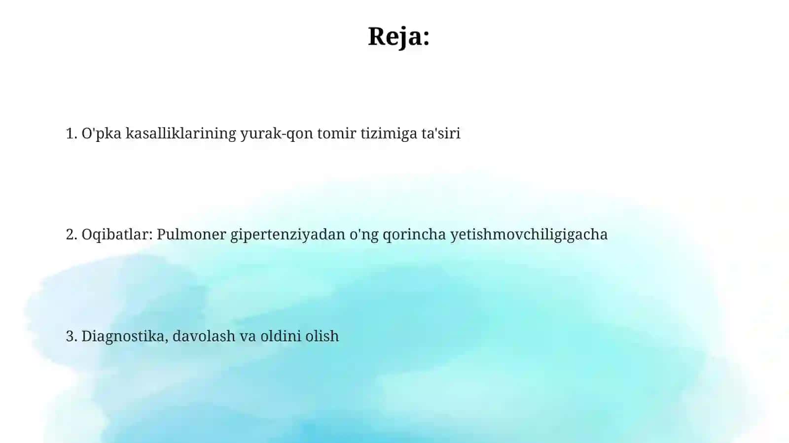 O'pka kasalliklarining yurak-qon tomir tizimiga ta'siri 2