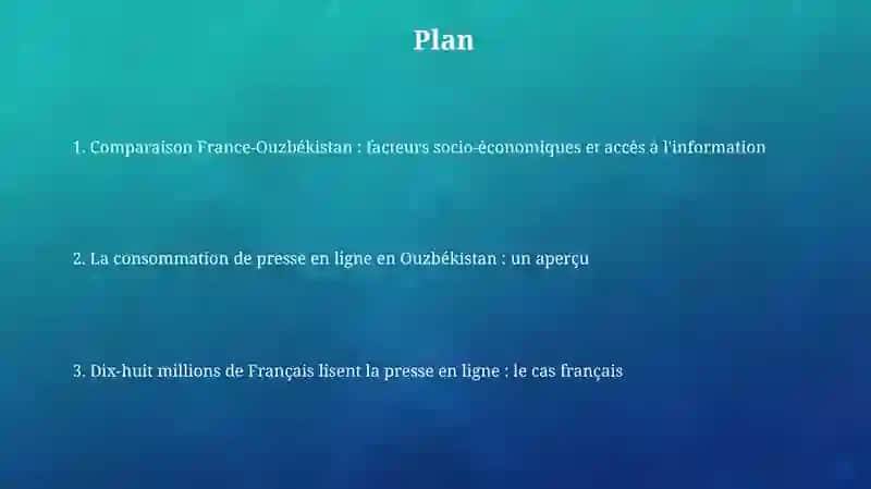 Comparaison France-Ouzbékistan: facteurs socio-économiques et accès à l'information 2
