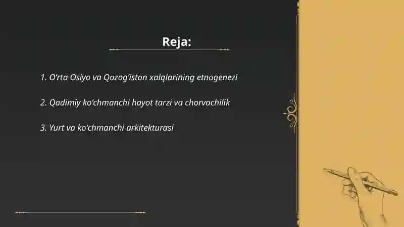 Oʻrta osyo va qozogʻiston halqlari 2