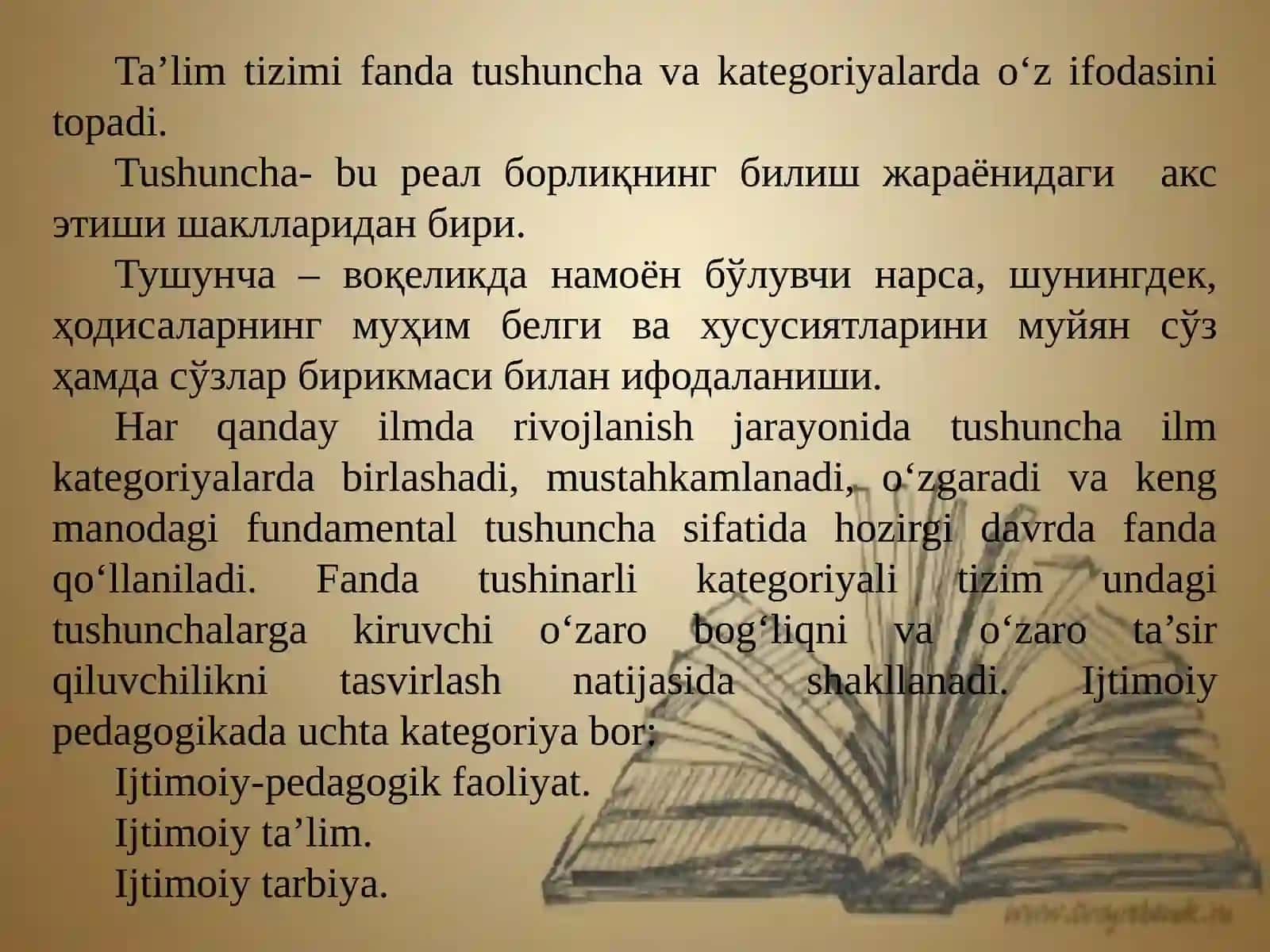 Ijtimoiy pedagogika fanining kategoriyalari va tamoyillari 2