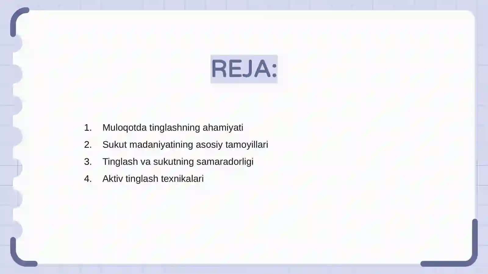 Muloqotda tinglash va sukut madaniyati 2