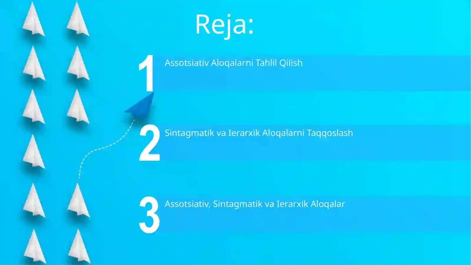 ASSOSIATIV, SINTAGMATIK VA IERARXIK MUNOSABAT 2
