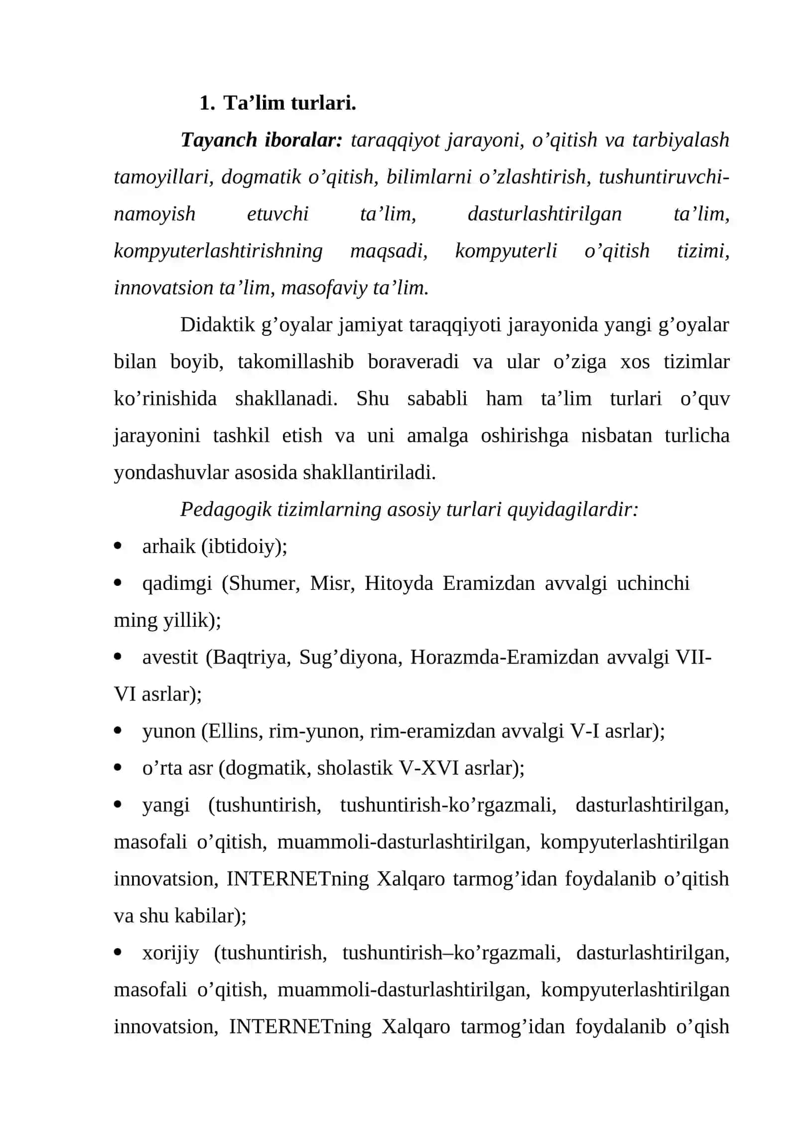 Ta’limni tashkil etish shakl metodlari 2