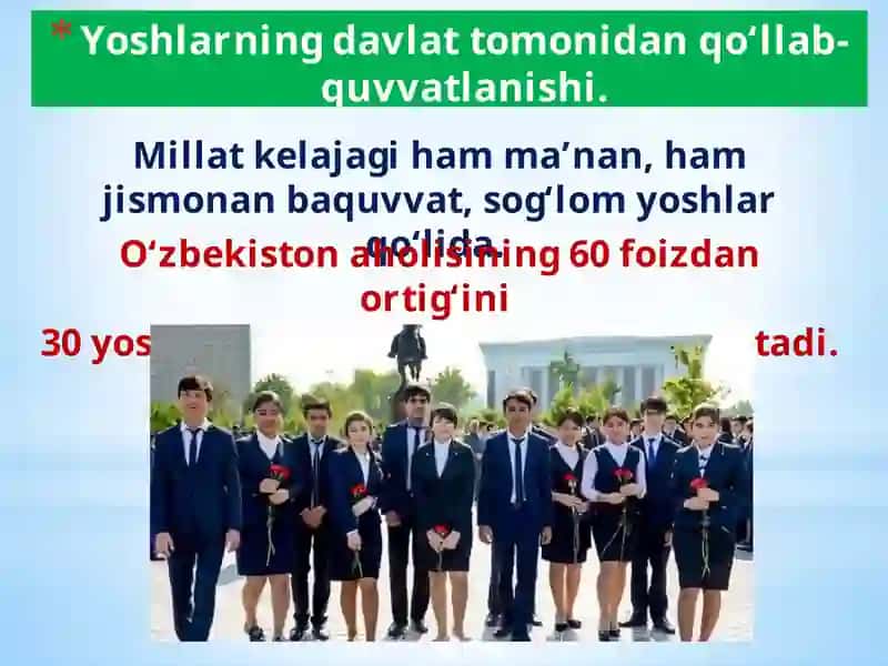 O‘zbekistonda yoshlarga oid davlat siyosati 2