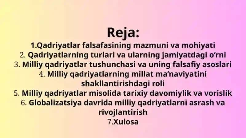 Milliy qadriyatlar – millat ma’naviyatining ko’zgusi 2