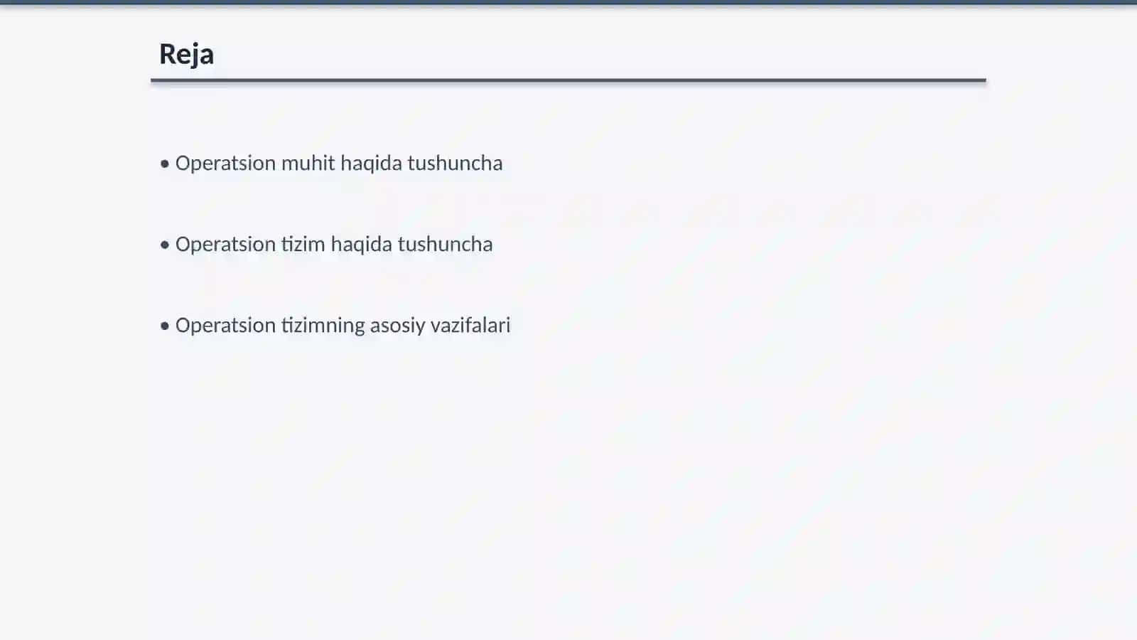 Operatsion tizimlar turlari va funksiyalar 2