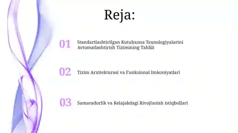 Standartlashtirilgan Kutubxona Texnologiyalarini Avtomatlashtirish Tizimining Tahlili 2