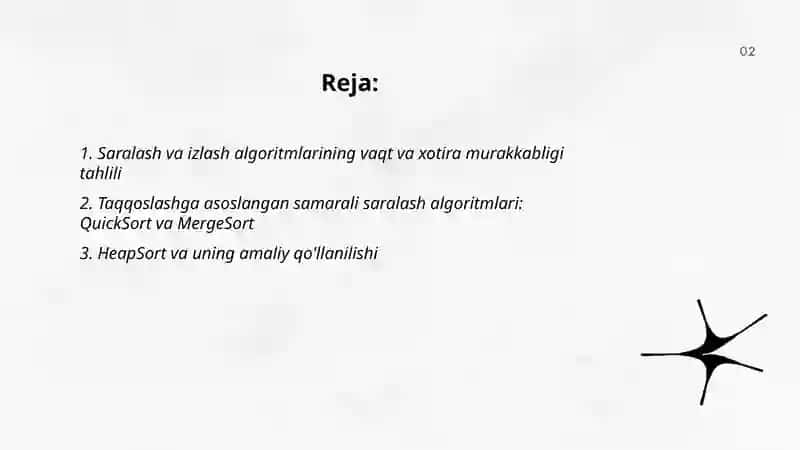 Saralash va izlashning samarali algoritmi 2